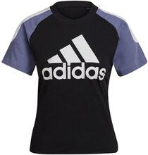 Kortærmet T-shirt til Kvinder Adidas Sportswear Colorblock Sort M