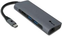 7-Port USB Hub NGS WONDER DOCK 7 HDMI USB C 4K 5 Gbps Grå