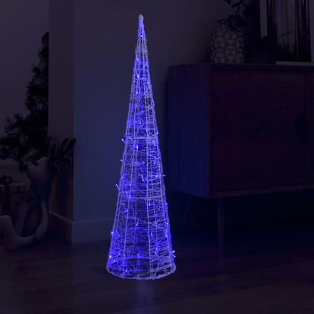 Dekorativ LED-lyskegle 120 cm akryl blåt lys