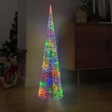 Dekorativ LED-lyskegle 120 cm akryl flerfarvet lys
