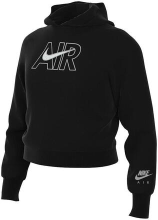 Sweatshirt med hætte til piger AIR FT CROP HOODIE Nike DM8372 010 Sort 12 år