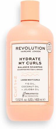 Fugtgivende shampoo Revolution Hair Care London Hydrate My Curls Markerede og definerede krøller (400 ml)