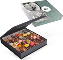 Aggiungi una stampa ad una lussuosa confezione regalo di cioccolatini - Festa del Papà (36 pezzi)
