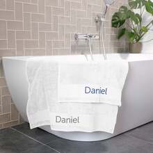 Asciugamano ricamato personalizzato - Bianco