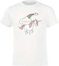Maglietta Personalizzata Unicorno - Bambini - 8 Anni - Bianca