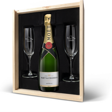 Set regalo champagne con Bicchieri personalizzato- Moët et Chandon