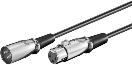 Luxorparts Balansert XLR-kabel 1 m, Svart