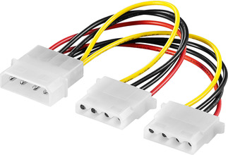 Luxorparts Forgrening, 4-pinners Molex, 2-veis