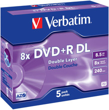 Verbatim DVD+R DL i fodral 5-pack