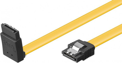 Upp-vinklad Sata 6 Gb/s-kabel med lås 0,3 m