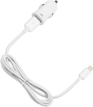 Linocell iPad- og iPhone-billader med Lightning-kabel Hvit