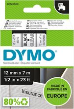 Dymo D1-merketape 12 mm Klar
