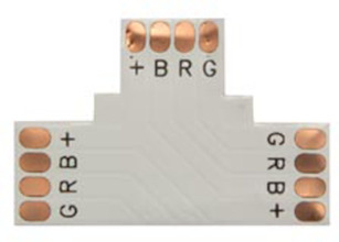 PCB-skarv typ T för 10 mm RGB-LED-slinga