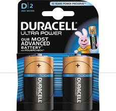 Duracell Ultra Power D-batterier (LR20) 2-pk.