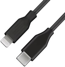 Linocell USB-C til Lightning-kabel Svart 0,5 m