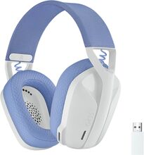 Logitech G 435 Lightspeed Trådlöst gaming-headset Off-white & Lila