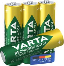 Varta Laddningsbara AA-batterier 2600 mAh 4-pack