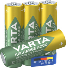 Varta Recharge Recycled AA-batterier 2100 mAh 4-pk.