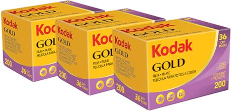 Kodak Gold 135-film 36 bilder med farge ISO 200 3-pk.