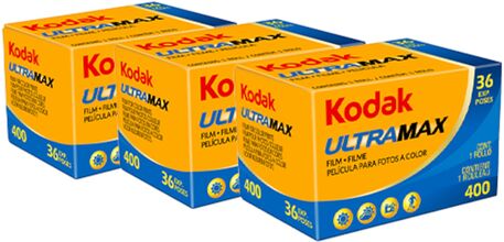 Kodak UltraMax 135-film 36 bilder med farge ISO 400 3-pk.