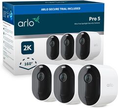 Arlo Pro 5 Trådlös Övervakningskamera Spotlight 3-pack Vit