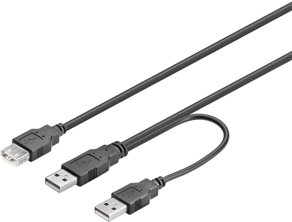 USB-adapter med extra ström-matning