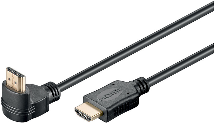 Luxorparts HDMI-kabel High Speed Vinklet opp 2 m