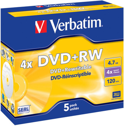 Verbatim DVD+RW i etui 5-pk.