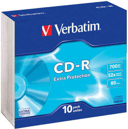 Verbatim CD-R i slimfodral 10-pack