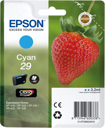 Epson T2982 blekkpatron, cyan