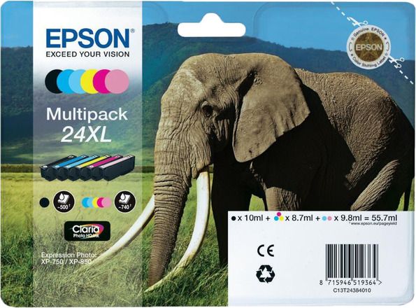 Epson T2438 Bläckpatroner XL 6-pack