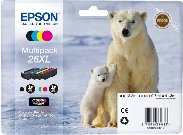 Epson T2636 Bläckpatroner XL 4-pack
