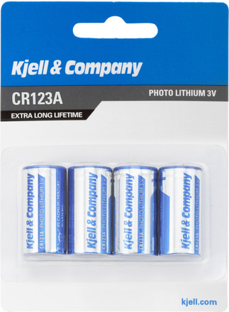 Kjell & Company CR123A Litiumbatteri 4-pack