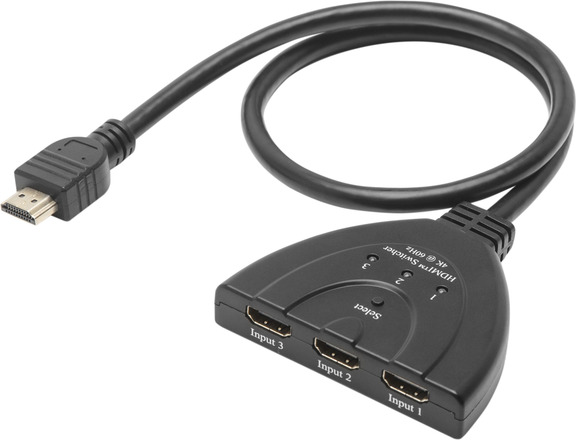 Luxorparts Kompakt automatisk 4K HDMI-switch 3-vägs