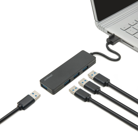 Plexgear Portable 420 USB 5 Gb/s-hub 4-veis