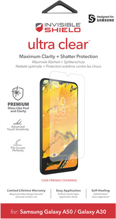 Invisible Shield Ultra Clear Skärmskydd för Galaxy A50 och A30