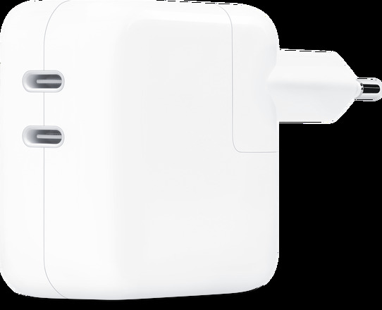 Apple USB-C-strömadapter med två portar 35 W