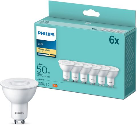 Philips LED-lampa GU10 380 lm 6-pack
