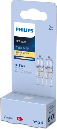 Luxorparts Halogenlampor G4 2-pack 225 lm, 14,3 W