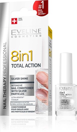 Eveline Cosmetics Nail Therapy Conditioner 8 In 1 Silver Shine 1