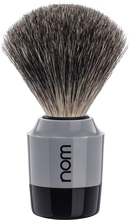NOM MARTEN Shaving Brush Pure Badger Black Grey Grey