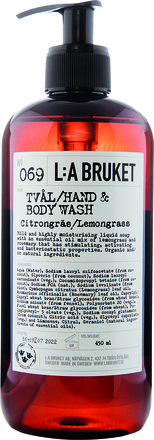 L:a Bruket Hand & Body Wash Lemongrass 450 ml