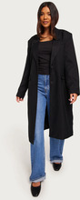 Noisy May - Kappor - Black - Nmmilla L/S X-Long Blazer Fwd Noos - Jackor & Kappor - Coats