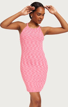 Pieces - Pencilkjoler - Shocking Pink Space Dye Melange - Pclillo Strap Halterneck Dress Bc - Kjoler