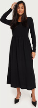 JdY - Langærmede kjoler - Black - Jdylotus L/S O-Neck Long Dress Jrs - Kjoler - Long sleeved dresses
