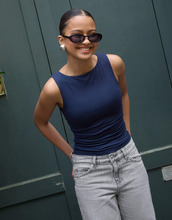 Nelly - Sleeveless tops - Navy - Everything Soft Top - Toppe & t-shirts
