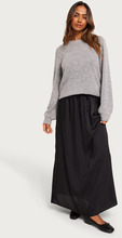 Only - Lange nederdele - Black - Onlsuzette Ankel Long Satin Skirt W - Nederdele
