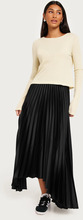 Selected Femme - Lange nederdele - Black - Slftina Hw Long Plisse Skirt B - Nederdele