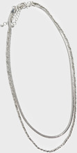 Pieces - Halsbånd - Silver Colour - Pckapolina 2-Pack Necklace Flow - Smykker