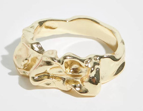 Pieces - Ringar - Gold Colour - Fpbetty Ring Plated - Smycken - Rings